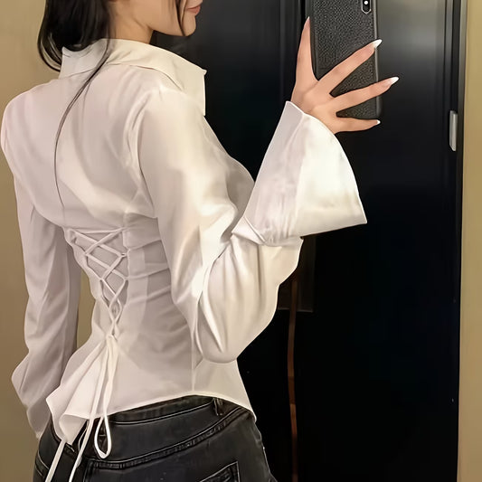 CAMISA MANGA LARGA PARA MUJER